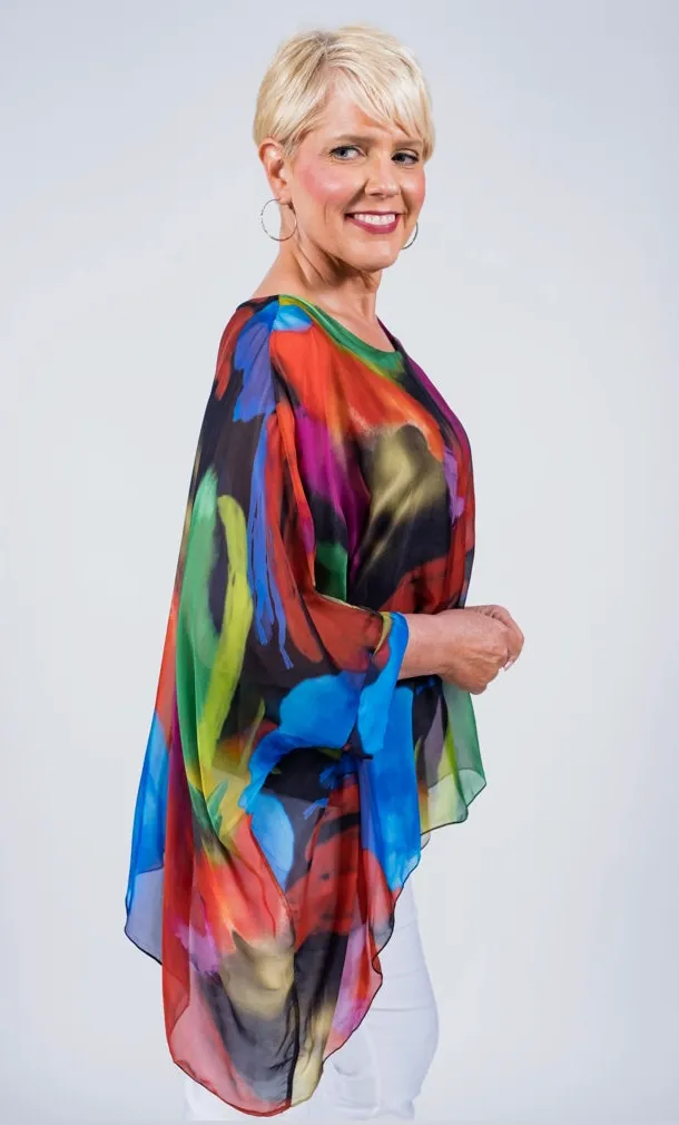 Sophie Silk Kaftan Top