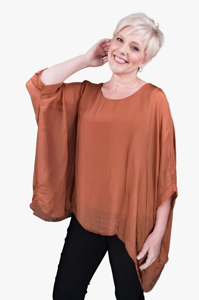 Sophie Silk Kaftan Top