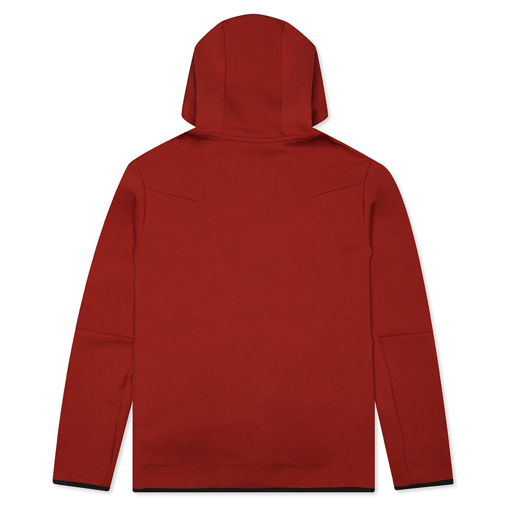 Sportswear Tech Fleece Full Zip Up Hoodie - Gym Red/Black