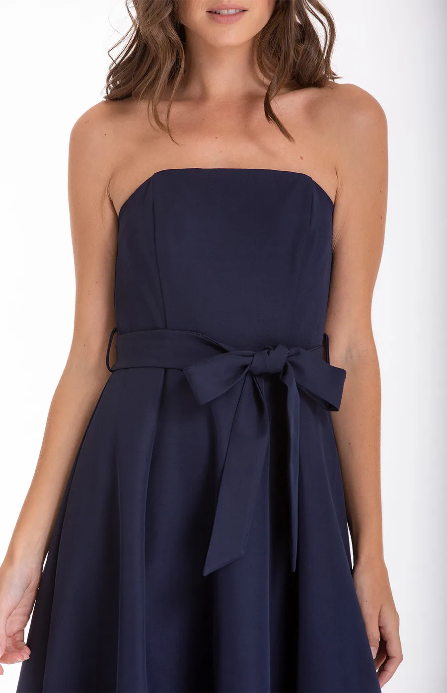 Strapless Dress with Asymmetric Hem (ADR864A) 