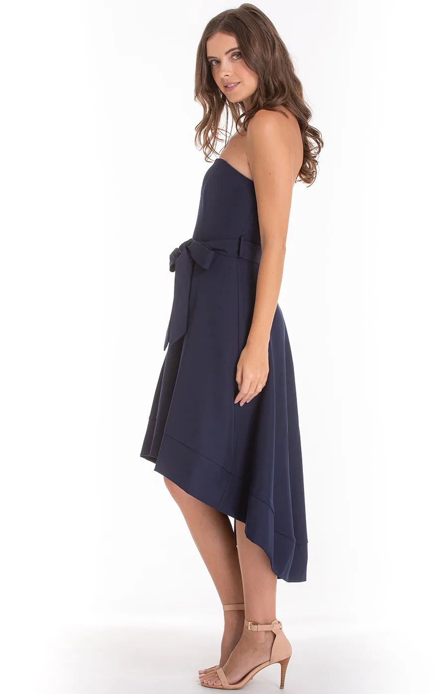 Strapless Dress with Asymmetric Hem (ADR864A) 