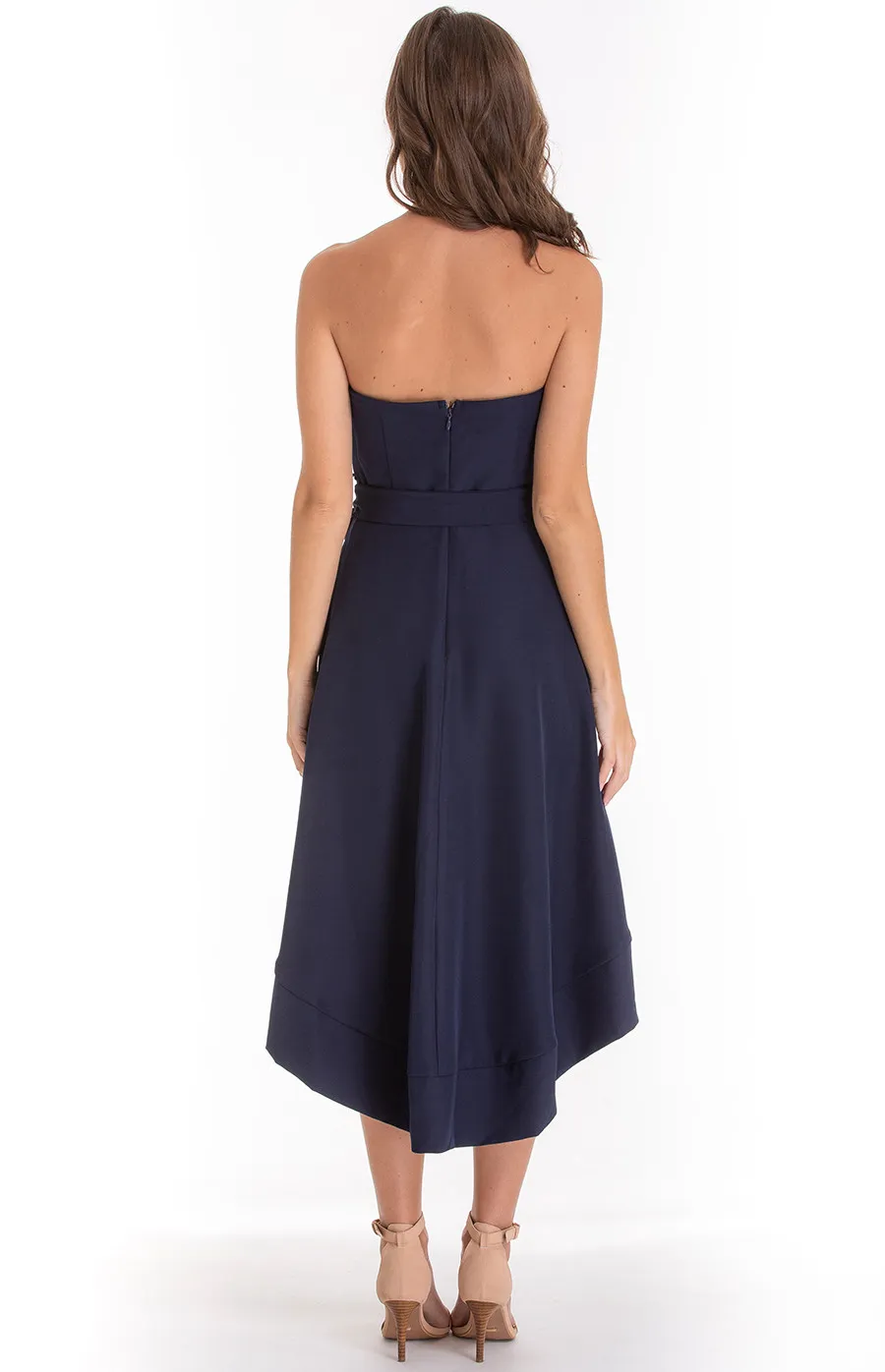 Strapless Dress with Asymmetric Hem (ADR864A) 