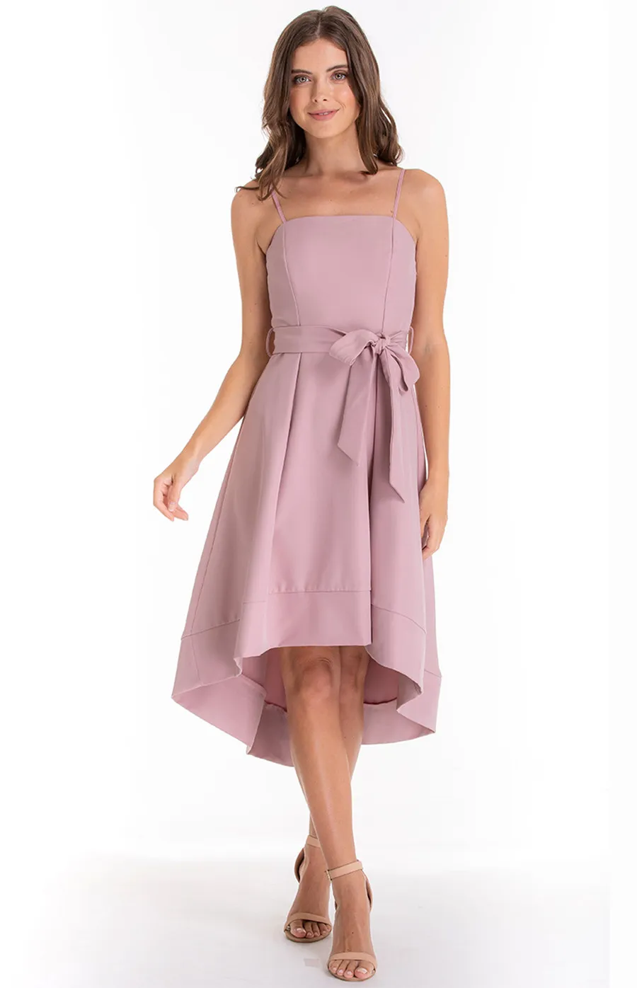 Strapless Dress with Asymmetric Hem (ADR864A) 