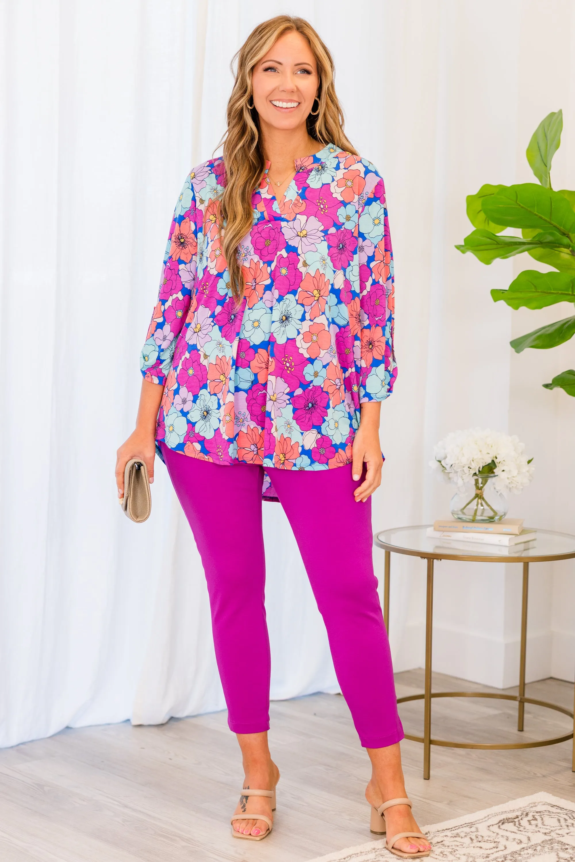 Strut Your Style Pants, Spring Magenta