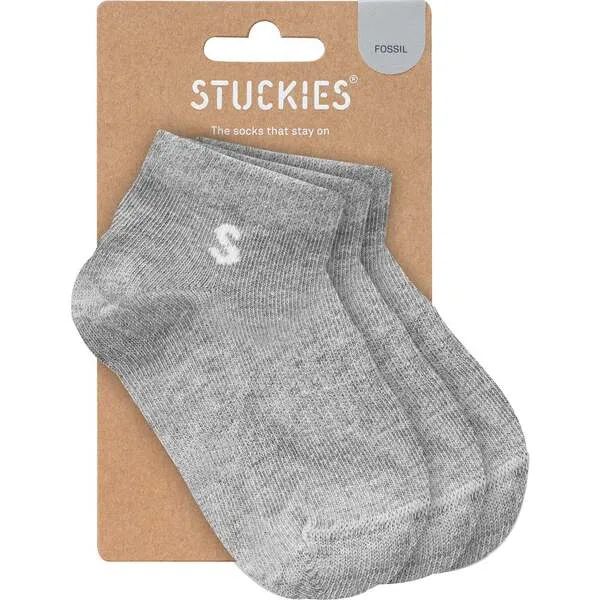 STUCKIES 3-Pack Sneaker Socks, Fossil