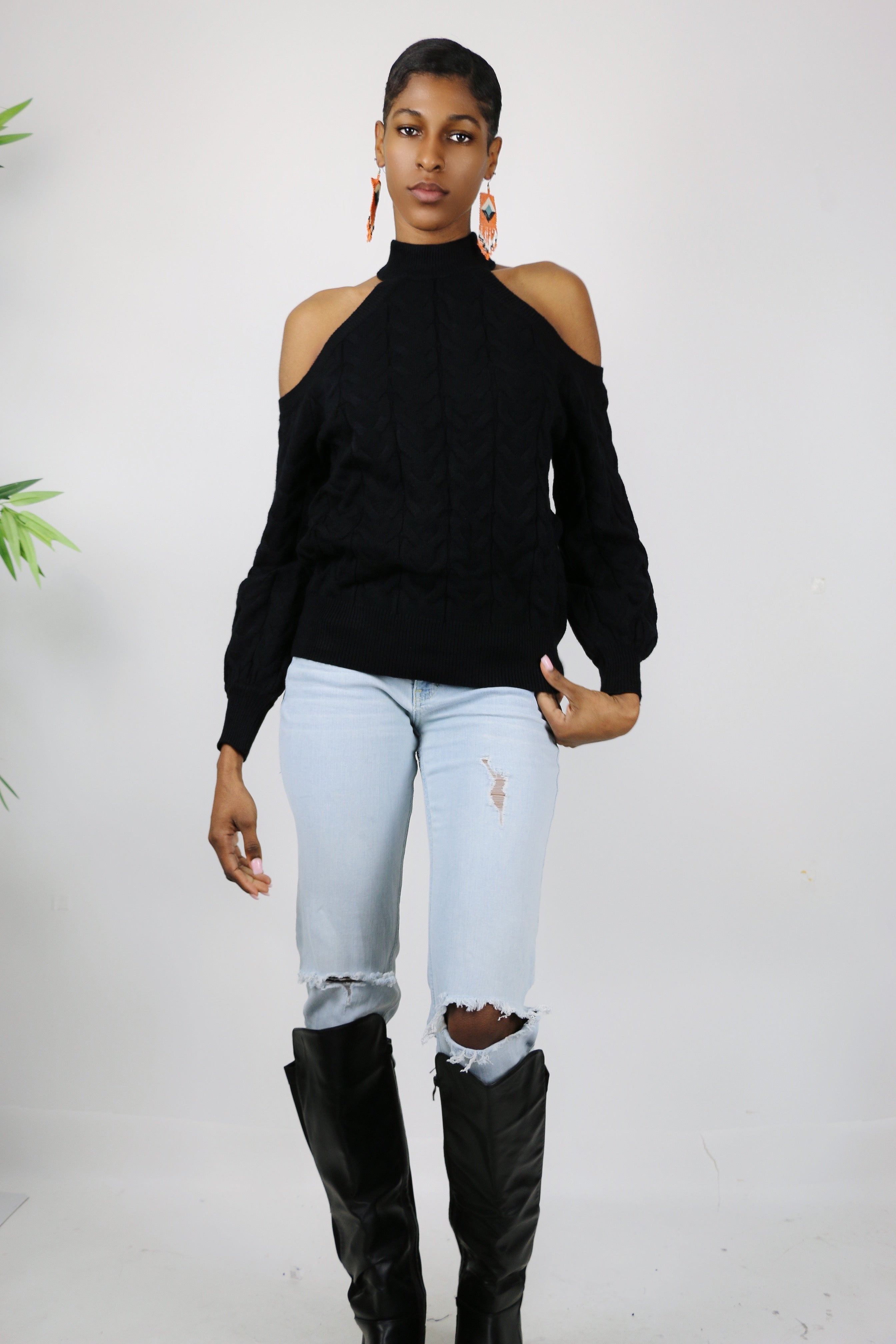 Tinsley Shoulder Out Sweater