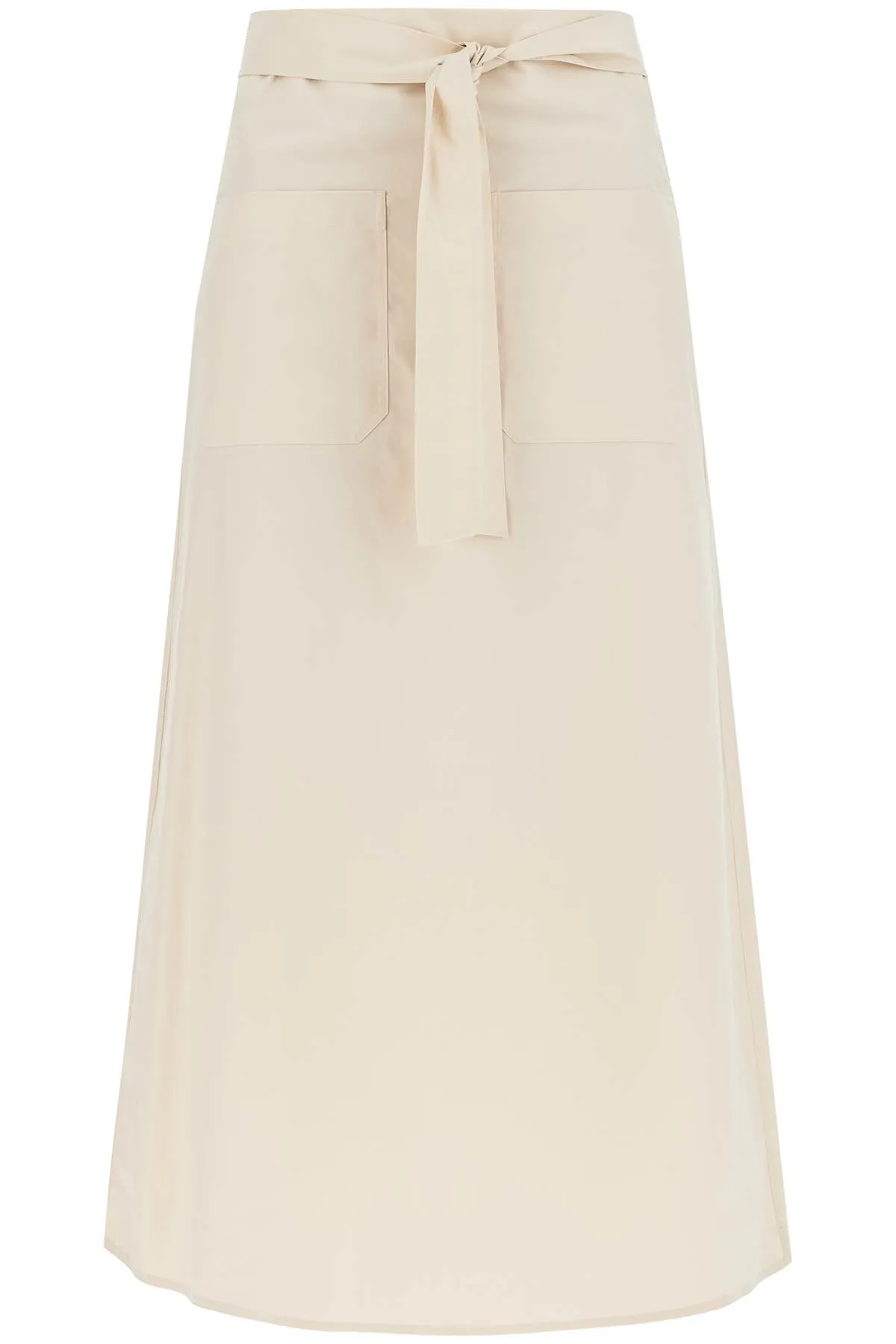 Toteme Tie Waist Midi Skirt   White