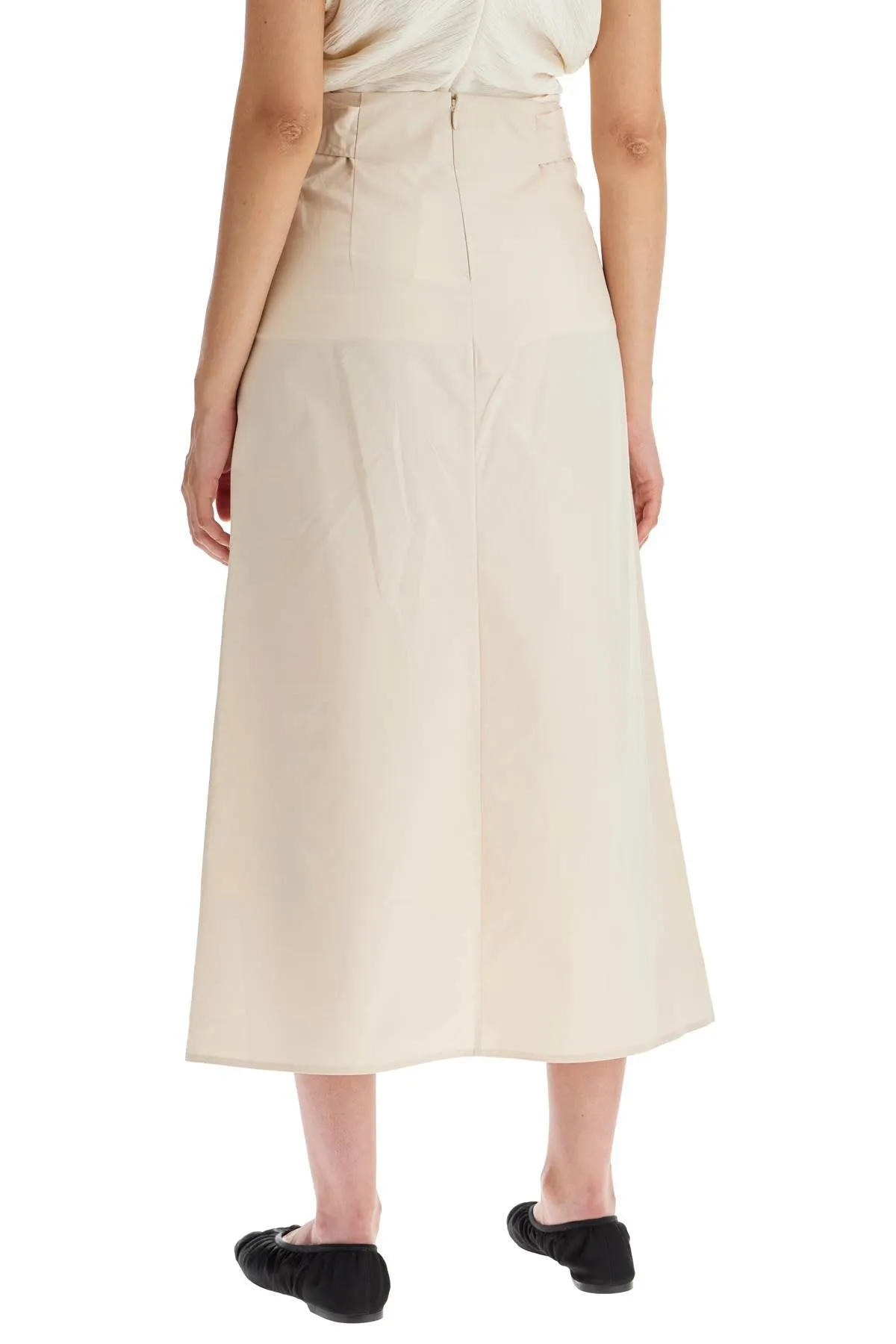 Toteme Tie Waist Midi Skirt   White