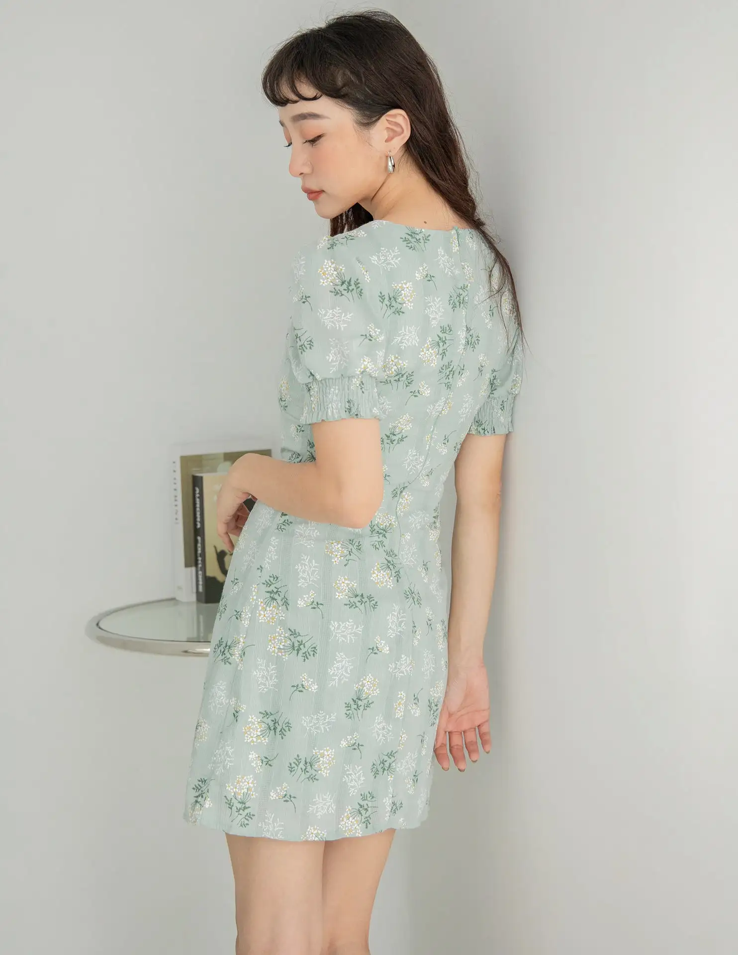 Trixie Floral Dress in Sage