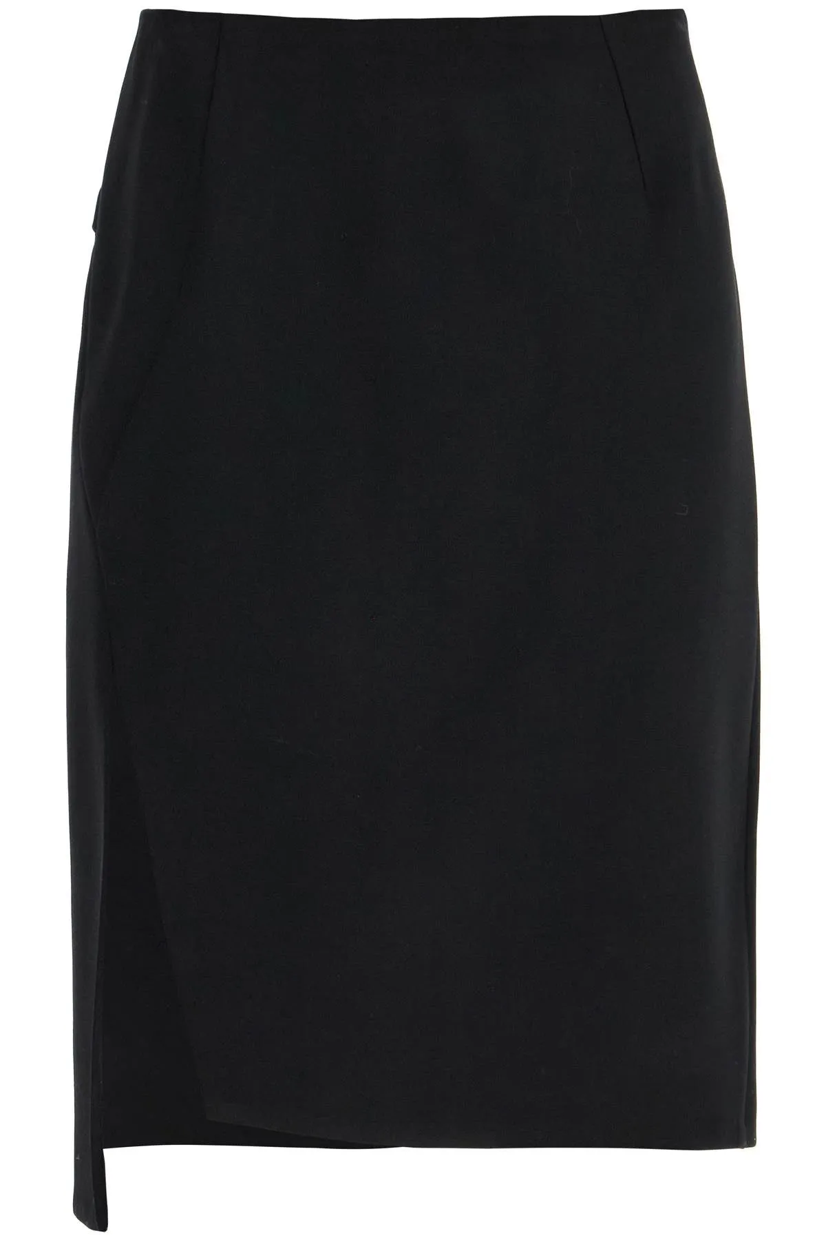 Versace Asymmetric Midi Skirt   Black