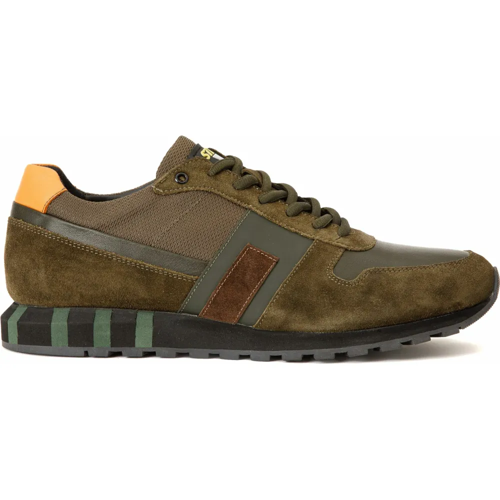 Vinci Leather The Kilo Green Leather Sneaker (14250)