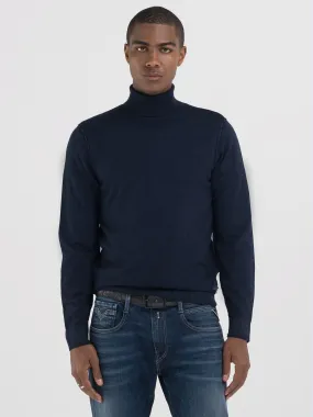 WOOL-BLEND TURTLENECK PULLOVER